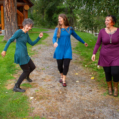 Merino Wool Aster Tunic Dress - Long Sleeve