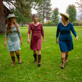 Merino Wool Lupine Dress - 3/4 Sleeve