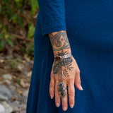 Merino Wool Lupine Dress - 3/4 Sleeve