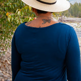 Merino Wool Lupine Dress - 3/4 Sleeve