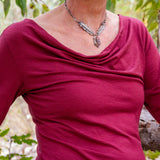 Merino Wool Lupine Dress - 3/4 Sleeve