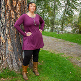 Merino Wool Aster Tunic Dress - Long Sleeve