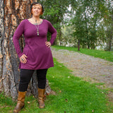 Merino Wool Aster Tunic Dress - Long Sleeve