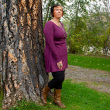 Merino Wool Aster Tunic Dress - Long Sleeve