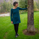 Merino Wool Aster Tunic Dress - Long Sleeve