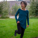 Merino Wool Aster Tunic Dress - Long Sleeve