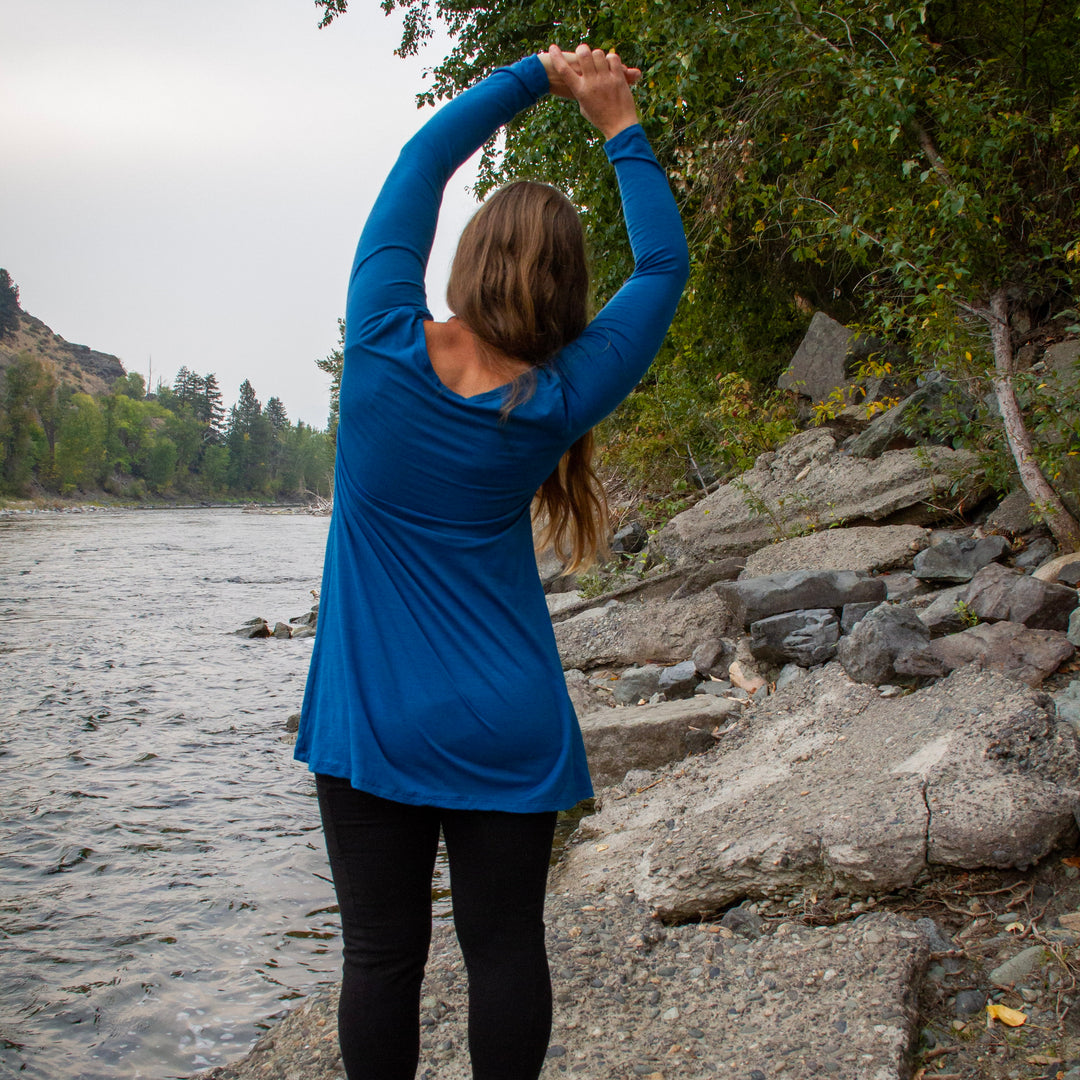 Merino Wool Aster Tunic Dress - Long Sleeve