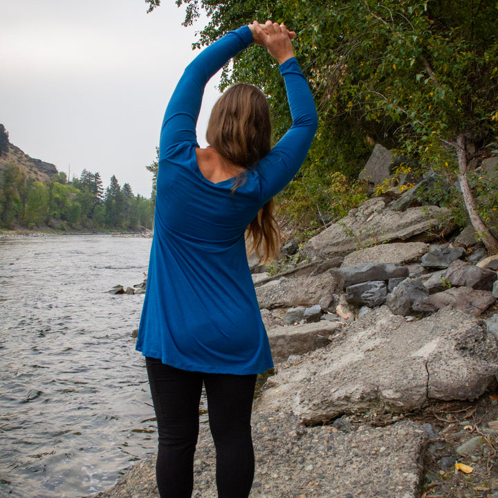 Merino Wool Aster Tunic Dress - Long Sleeve