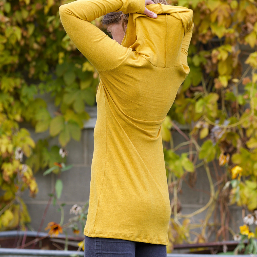 Hemp Simple Cowl Tunic Dress