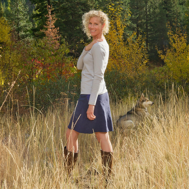 SALE - M - Hemp Bliss Skirt - knee length