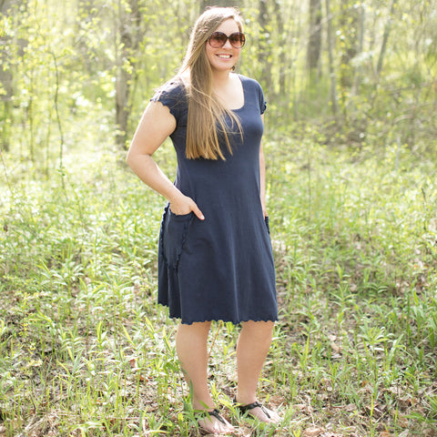 SALE - M - Hemp Elven Pocket Dress