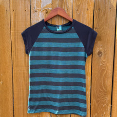 Merino Wool Tinden Women's Short Sleeve ~ Stripes