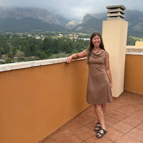 Merino Wool Lupine Simple Tank Dress