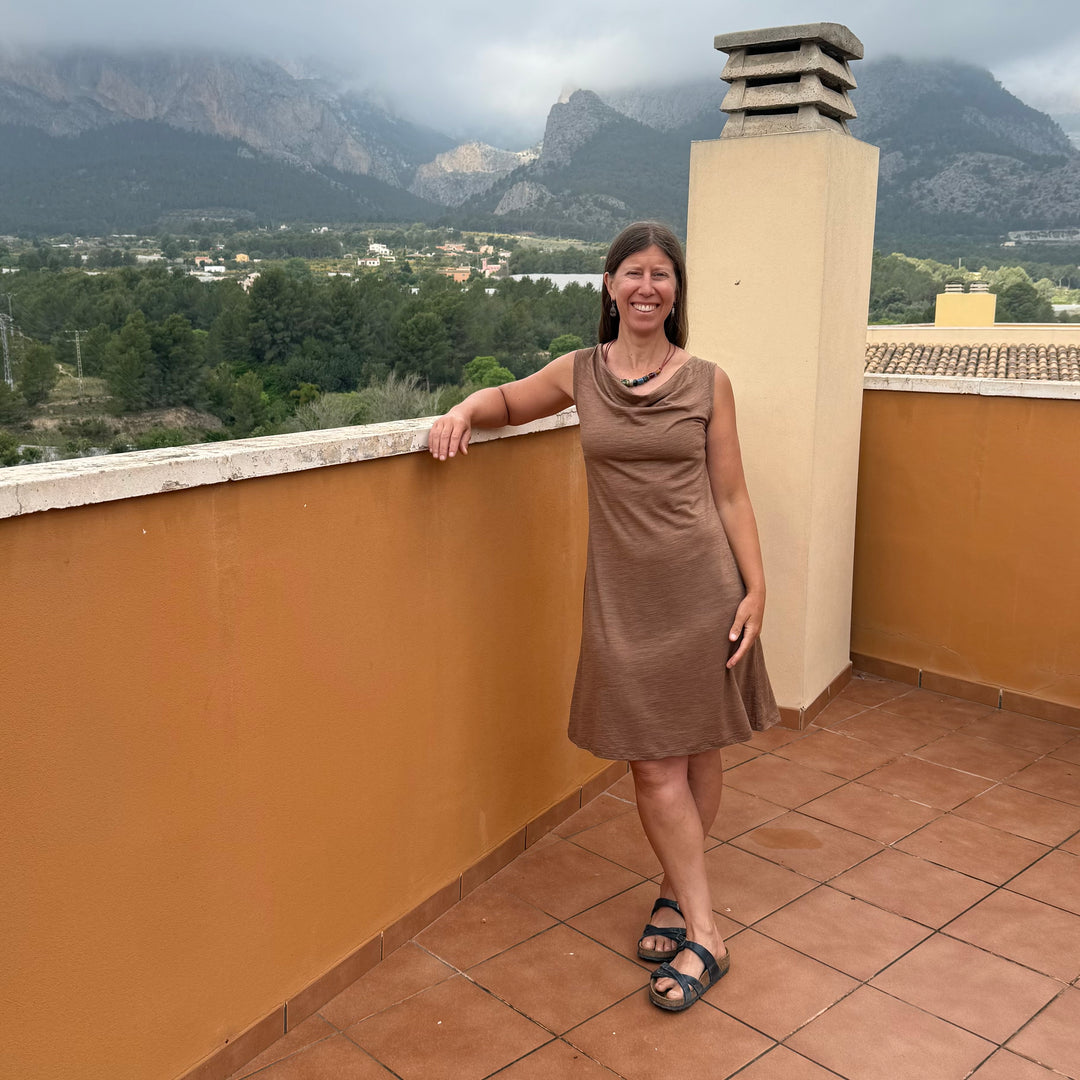 Merino Wool Lupine Simple Tank Dress