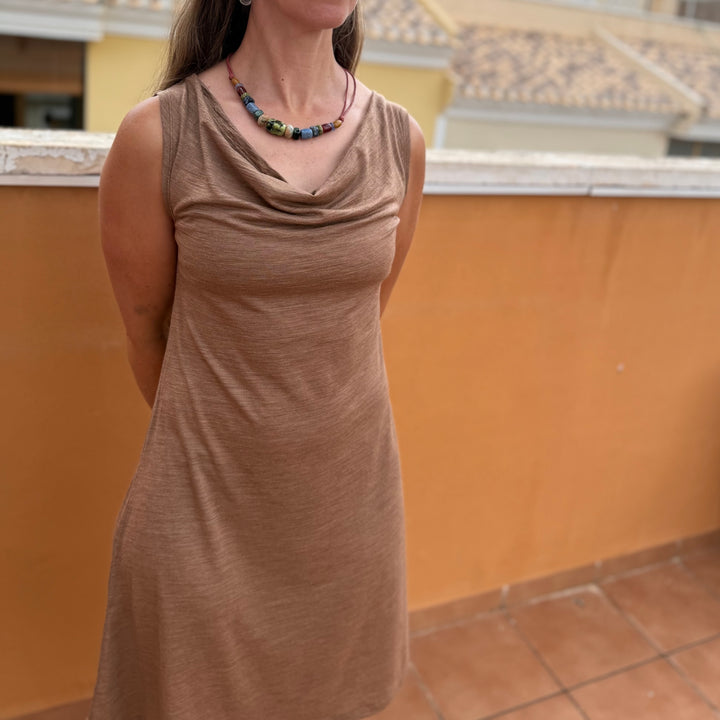 Merino Wool Lupine Simple Tank Dress