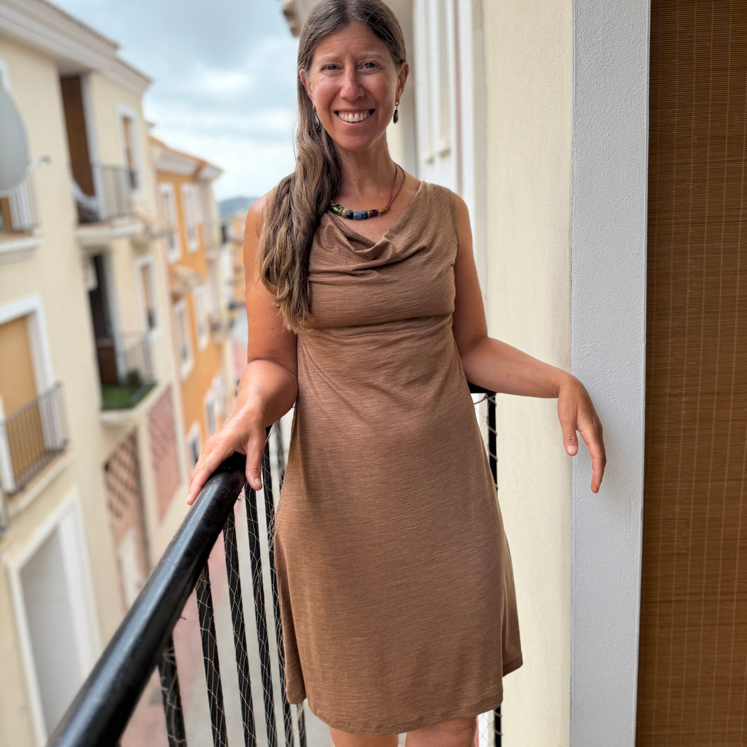 Merino Wool Lupine Simple Tank Dress