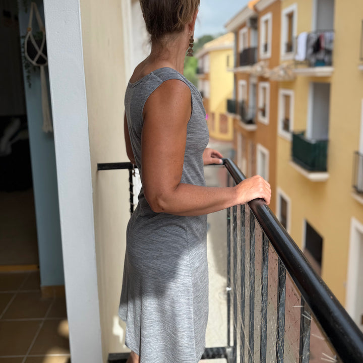 Merino Wool Lupine Simple Tank Dress