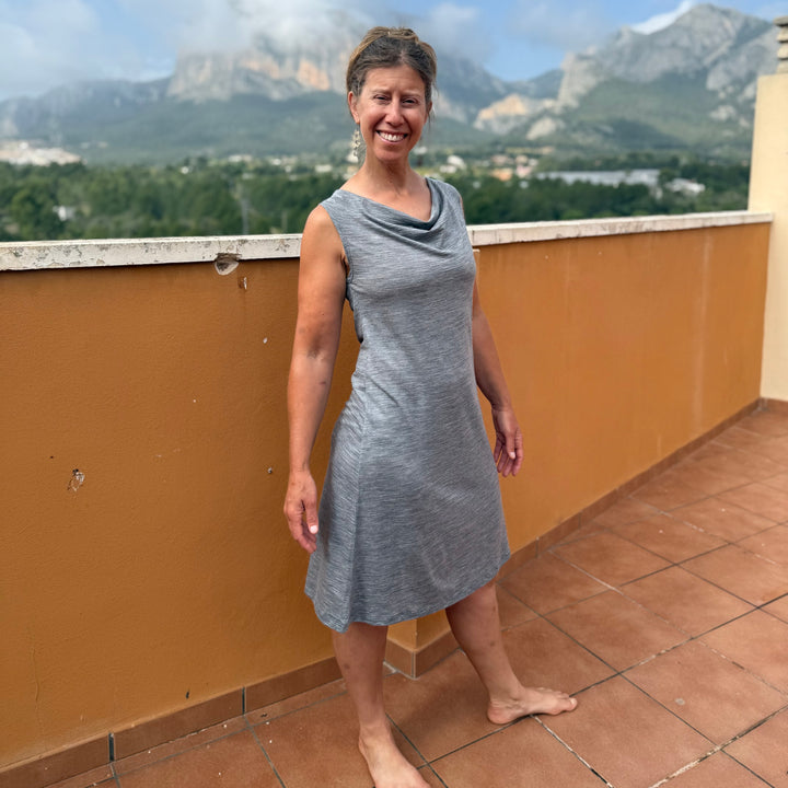 Merino Wool Lupine Simple Tank Dress