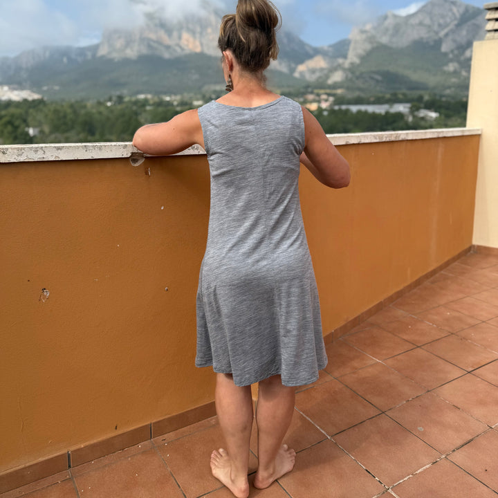 Merino Wool Lupine Simple Tank Dress