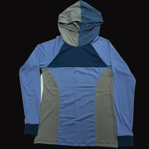 Women's Merino Wool Spontaneity Hoodie - Small - Blue