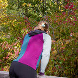 Women's Merino Wool Spontaneity Hoodie - Medium - Purple/Teal