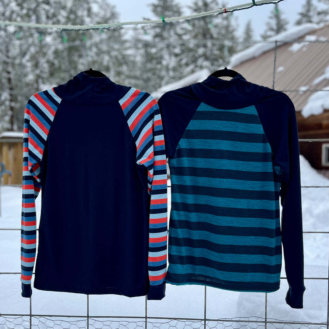 Merino Wool Trail Breaker Hoodie - Stripes - Men/Unisex Sizing