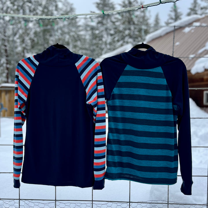 Merino Wool Trail Breaker Hoodie - Stripes - Men/Unisex Sizing