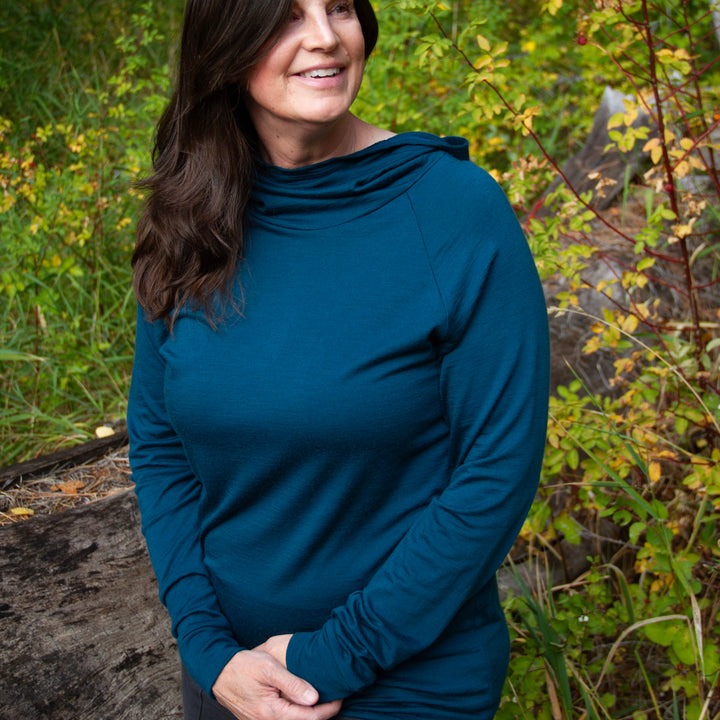 Merino Wool Cowl Hoodie