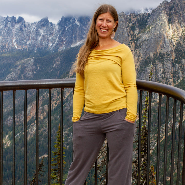 Merino Wool Lupine Long Sleeve Women&