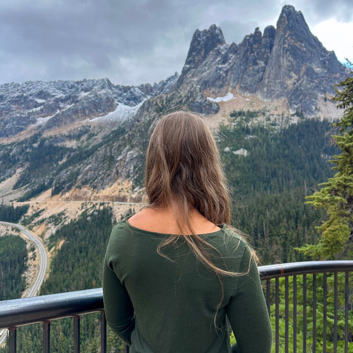 Merino Wool Lupine Long Sleeve Women&