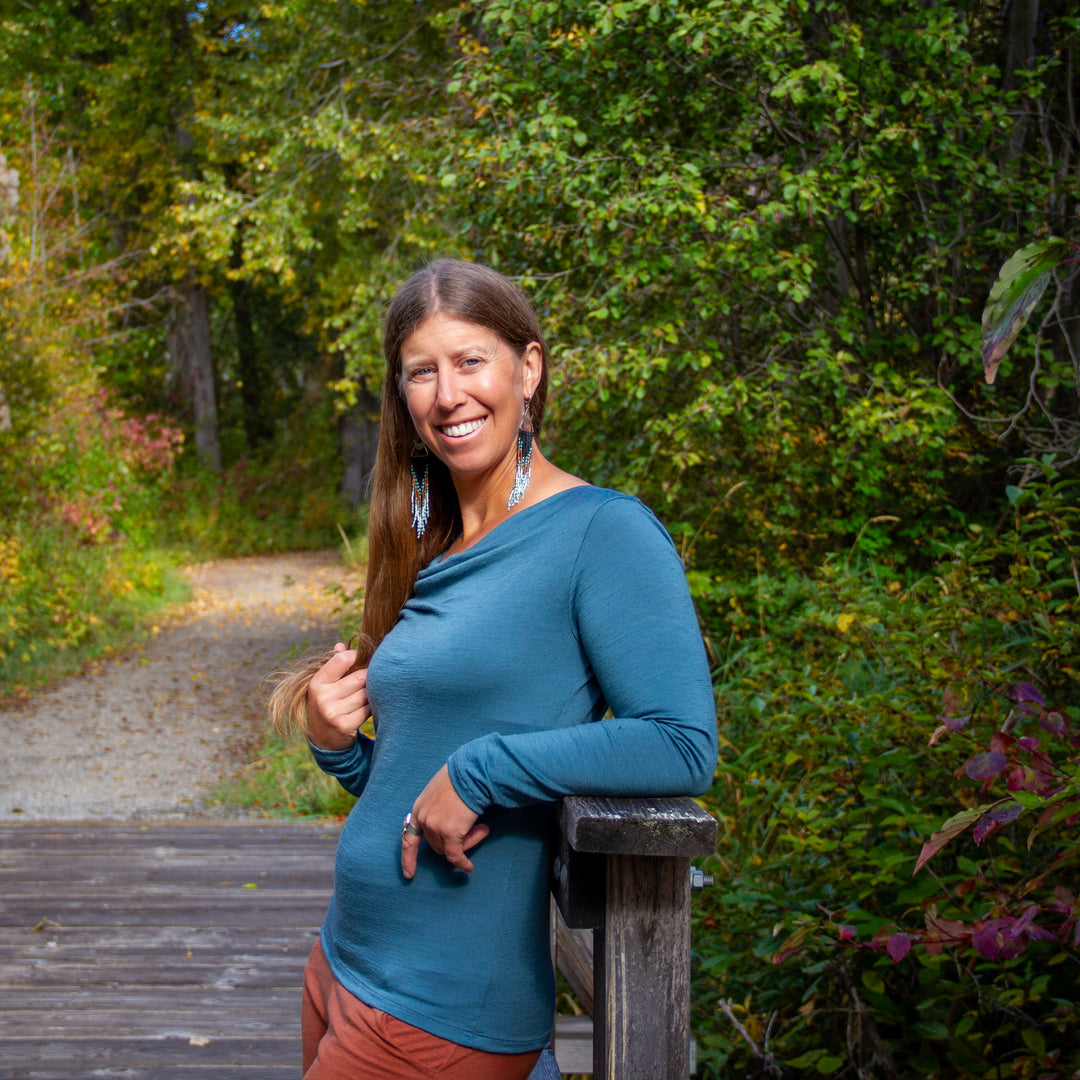 Merino Wool Lupine Long Sleeve Women&