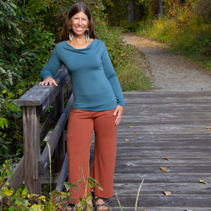 Merino Wool Lupine Long Sleeve Women&