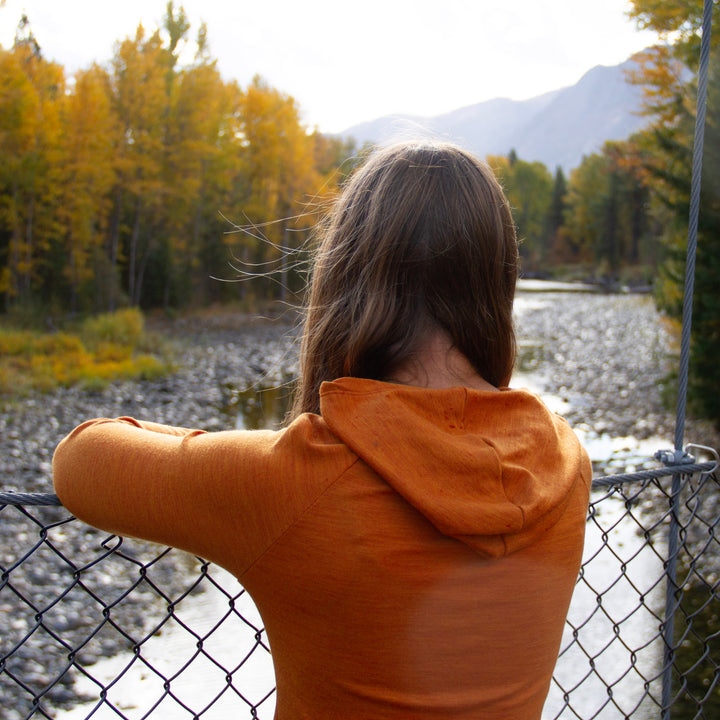 Merino Wool Hooded Cowl Tunic Shirt