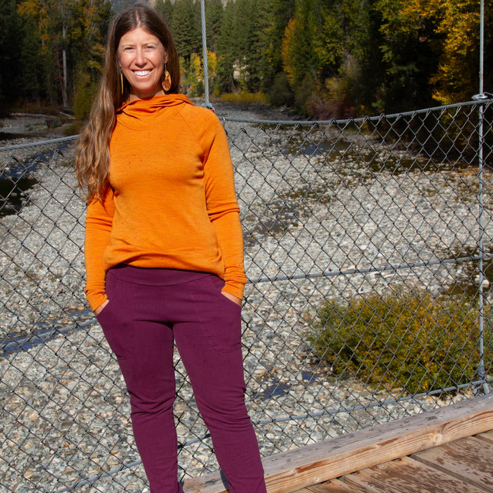 Merino Wool Hooded Cowl Tunic Shirt