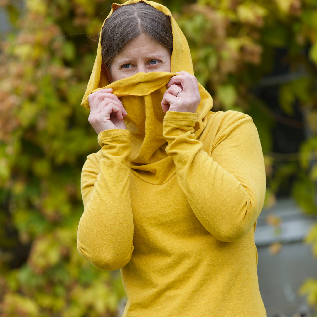 Hemp Simple Cowl Tunic Dress