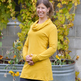 Hemp Simple Cowl Tunic Dress